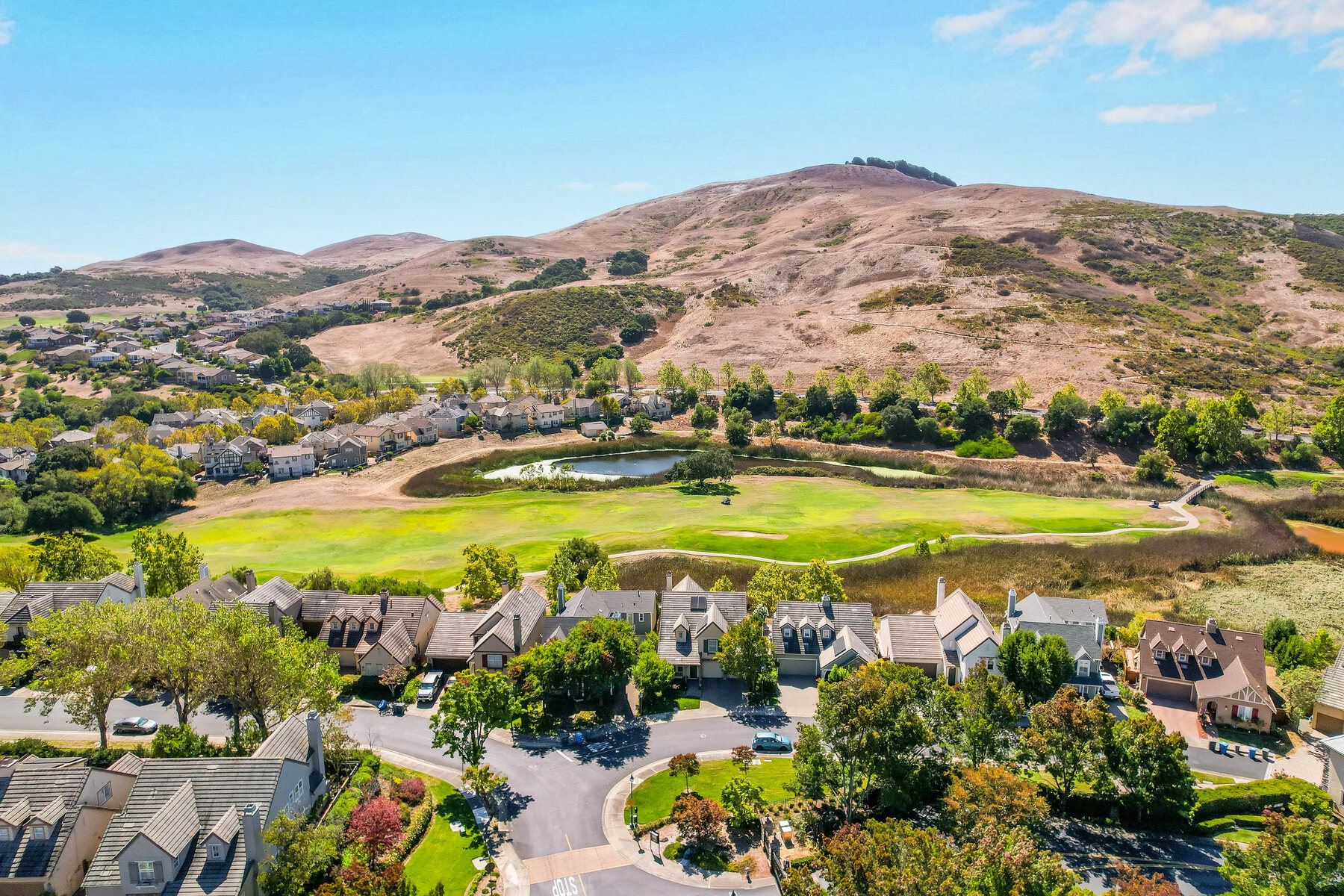 Aerial view of Hiddenbrooke and the golf course