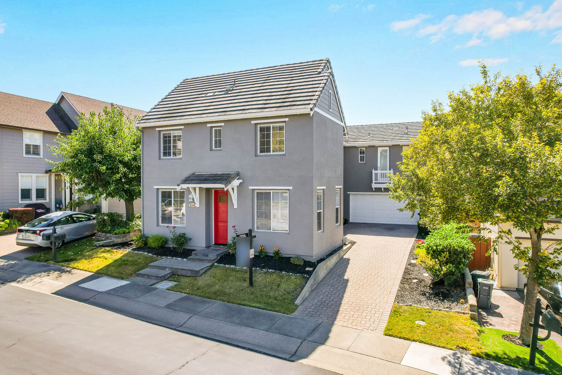 Angled front exterior view of 4244 Rose Arbor Way
