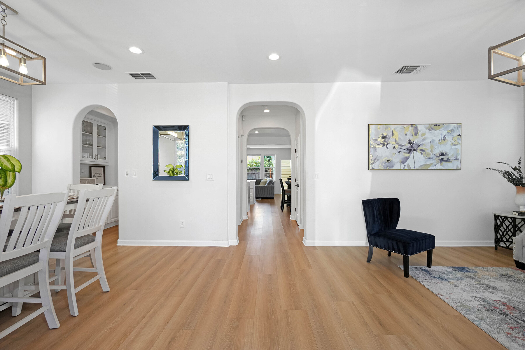 Entry and open living spaces
